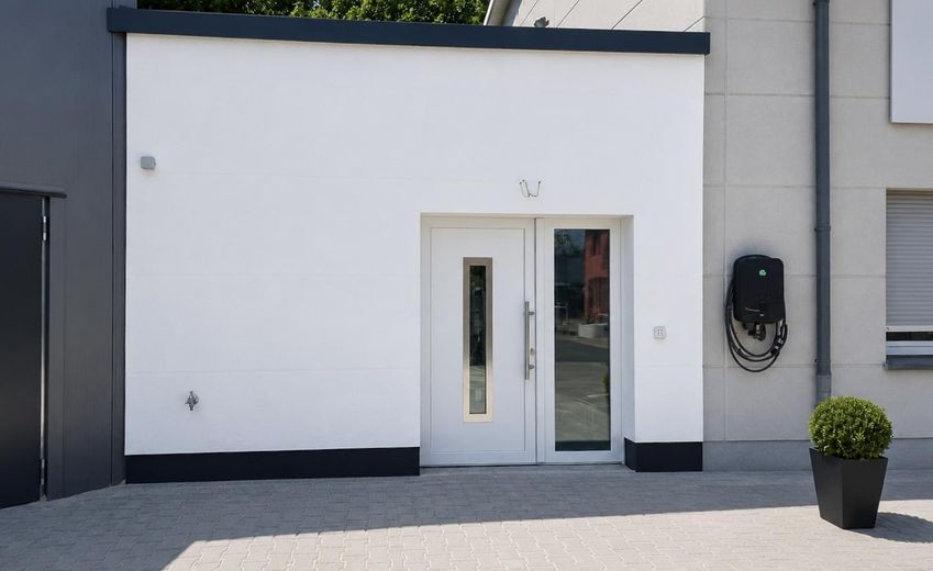 Neubau 2026 | Moderne Gewerbehalle mit Büro | 175 m² | Herten-Disteln – Zugang Büro