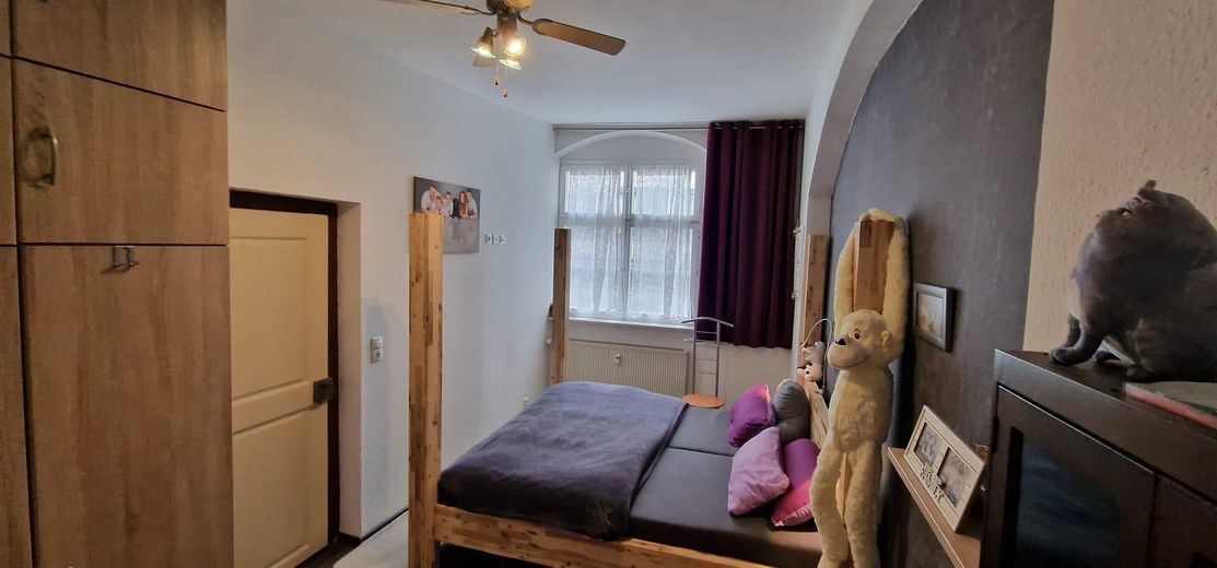 Schlafzimmer mit Ventilator