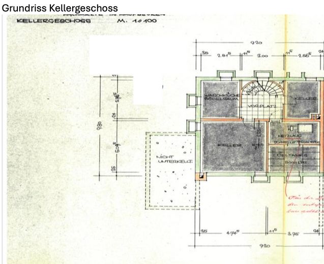 Prachtig uitzicht op de Alpen in het rustige Oberbeuren: twee-onder-een-kapwoning van 216 m² met grote tuin op het zuiden & open haard – Grundriss Kellergeschoss