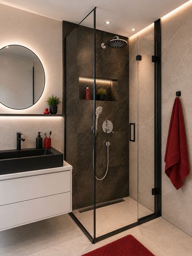 Architektur trifft Lebensqualität – Ihr exklusives Penthouse in Brunnthal/OT Faistenhaar – Kinderbad 2