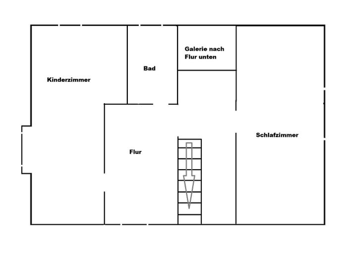 Einfamilienhaus auf 1633 m² Grundstück – obere Etage
