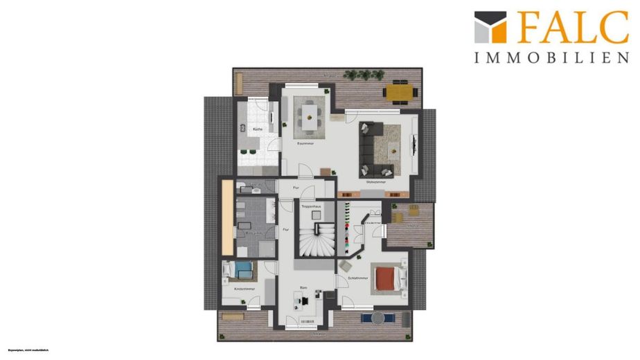 Zentrum vor der Tür - Natur vor dem Fenster! Penthouse in kleiner Einheit – Grundriss