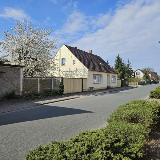 Hofanlage mit Wohnhaus, Scheune & ca. 5.000 m² Land – provisionsfrei – Straßenansicht im Frühling