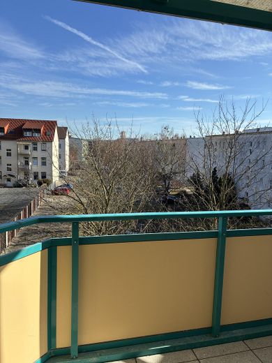 Blick vom Balkon in den Hof