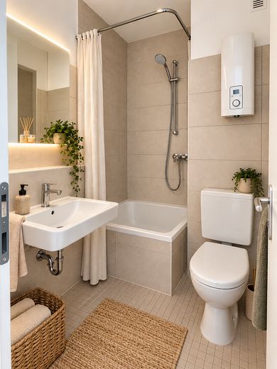 Investissement avec un rendement de 6,1 % – loyer indexé, seulement 14 € de charges non récupérables – Badezimmer