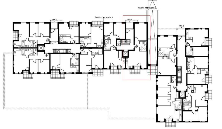 Appartamento di 2 locali nella Herzo-Base cerca persona in sedia a rotelle 04.02 – Lage im Gebäude