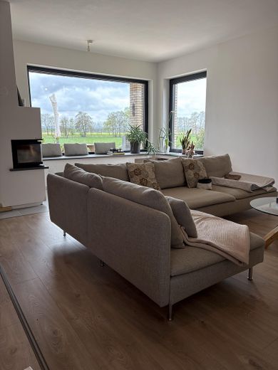 Wohnzimmer EG mit Grundofen