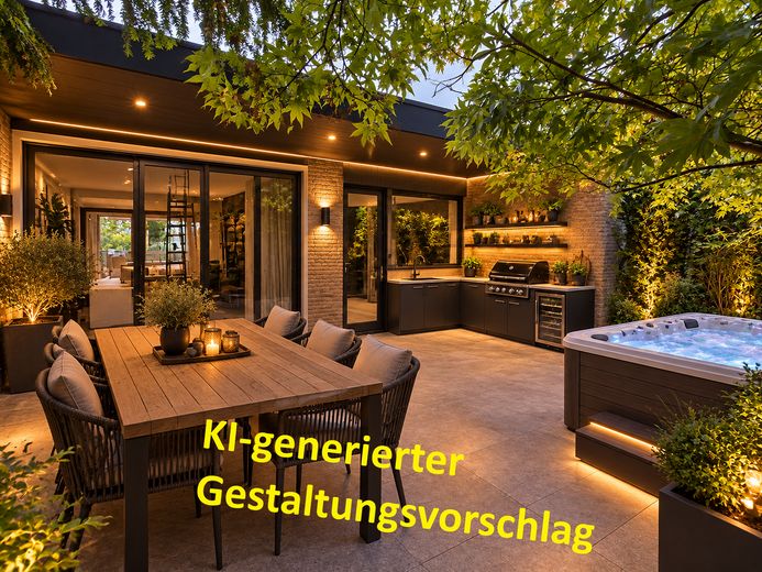 Maison d’architecte représentative dans un emplacement privilégié de Bad Nenndorf – KI-Vorschlag Terrasse