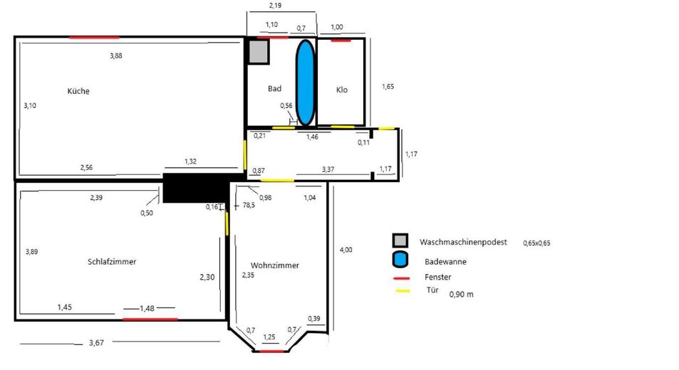 Schöne ruhige 2ZKB nähe Zentrum – Foto 1