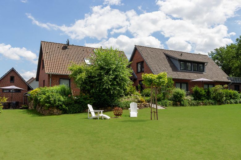 Ansicht Garten li.+re. Haus
