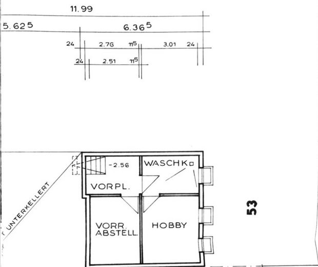Casa a schiera di testa in posizione residenziale tranquilla a Untereisesheim – Grundriss Keller 