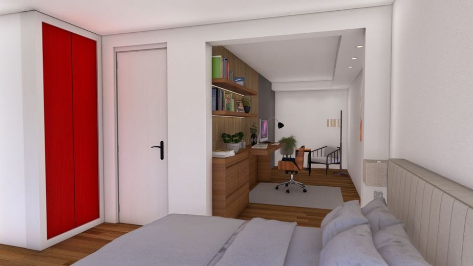 Frei-werdende 4ZKB Terrassenwhng mit Chance zur Wohraumerweiterung | Nähe Wasserturm | + Stellplatz – Schlafzimmer_Render1