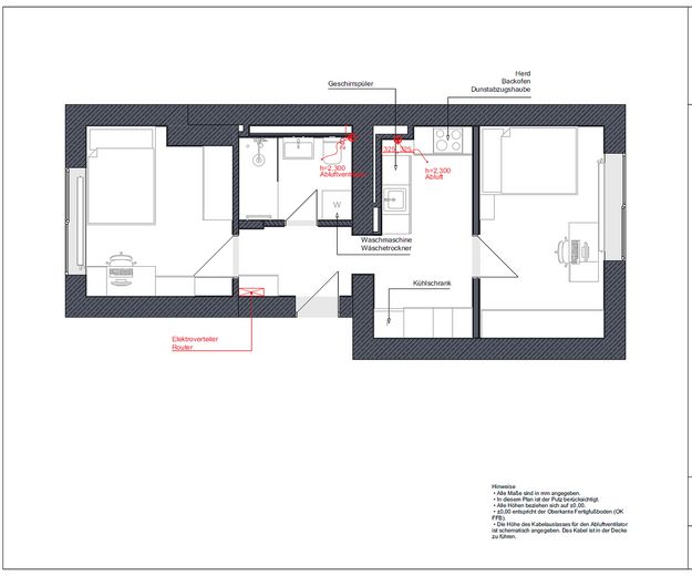 Kernsanierte 2-Zimmer-Wohnung in Derendorf | HSD | Einbauküche | teilmöbliert – Grundriss