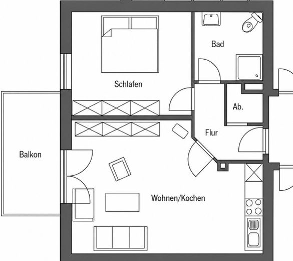 Gepflegte 2-Zimmer-Eigentumswohnung mit Balkon in attraktiver Lage von Kirchweyhe – फोटो 12