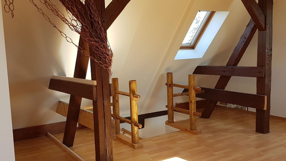 Treppenzugang zum Dachgeschoss
