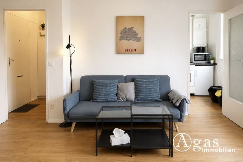Kompakt, gepflegt, bezugsfrei! 1-Zimmer-Wohnung in Berlin-Wilmersdorf – Wohnbereich