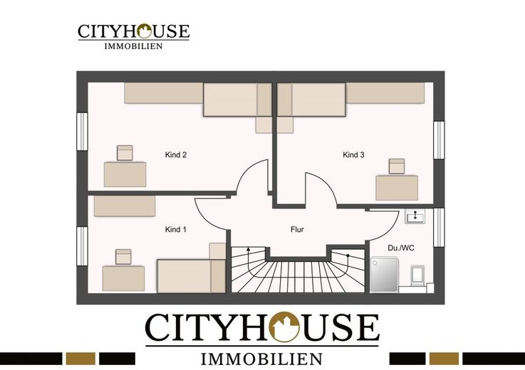CITYHOUSE: Familienfreundliches Reiheneckhaus, TOP Lage mit Garten, Keller, Carport – Grundriss OG