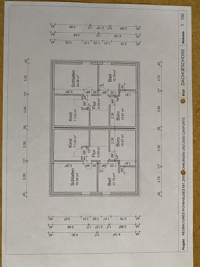 Grundriß EG hintere Wohnung