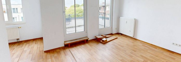** Helle 4-Zi.-Whg. mit BALKON und EBK in Rahlstedt ** – Ansicht I: Wohn- und Esszimmer