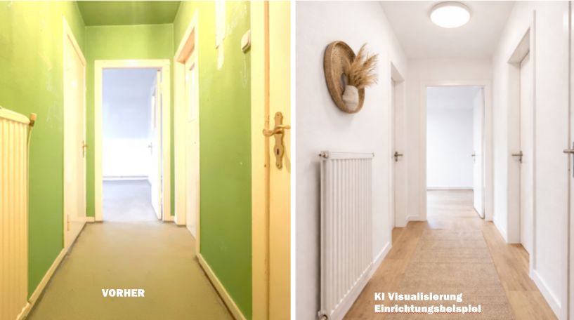 HIER WERDEN SIE SICH WOHLFÜHLEN !! sofort frei / Reihenhaus / ohne Makler Provision – Flur OG