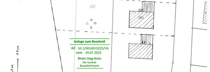 Parzellierung für 3 EFH