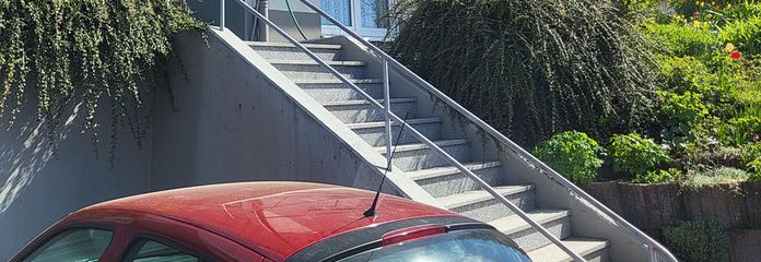 Treppe zum Haus