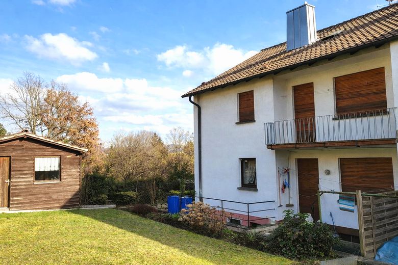 Dom jednorodzinny (DHH) z wymarzonym widokiem w Aschaffenburgu Schweinheim, bez prowizji – Rückwärtiger Garten