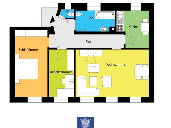 Hübsche Wohnung mit Tageslichtbad im Stadtzentrum mit Parkplatz – Foto 1