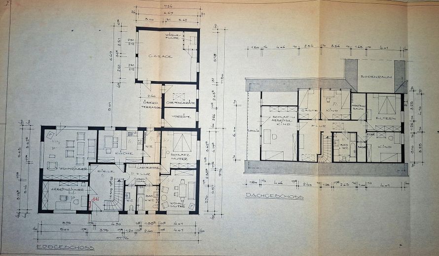 Two-family house – quiet and central with a garden paradise – Grundriss EG und OG