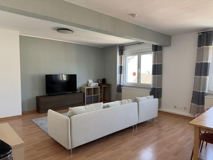 Provisionsfrei,renoviert,ruhig,95qm Wohnung 3,5 Zimmer+Küche mit EBK,Tageslichtbad,Südbalkon – Wohnzimmer