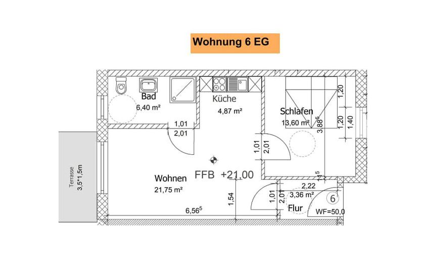 Grundriss WE 6 EG