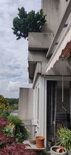 Hannover Teraslı Evinde 3 Kat Üzerine Yayılmış Muhteşem 4 Odalı Daire – Balkon Blick zum Wohnzimmer