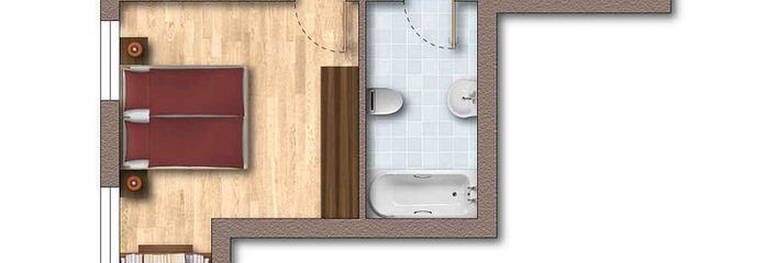 Grundriss m. Bsp.Möbelierung