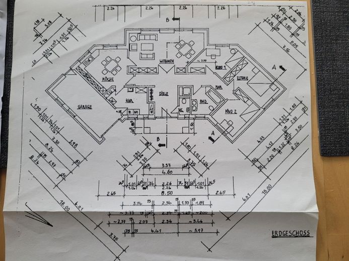 Grundriss EG mit Maßen