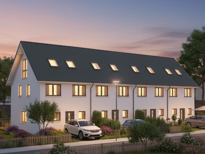 Frontansicht-4xReihenhäuser_D