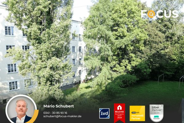 Eutritzsch- 2-Raum-Singlewohnung im Leipziger Norden in ruhiger, grüner und verkehrsgünstiger Lage