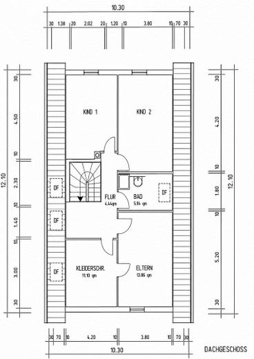 Geräumiges und modernisiertes 8-Zimmer-Einfamilienhaus mit geh. Innenausstattung in bester Lage – Grundriss OG