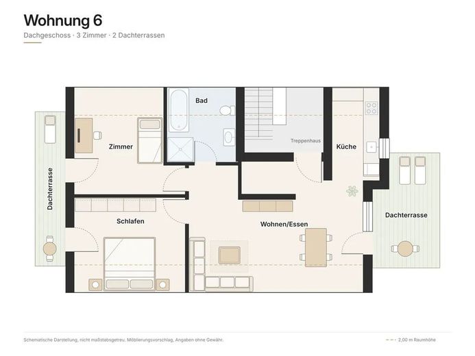Prima occupazione in nuova costruzione: appartamento di 3 locali con terrazza sul tetto a Nürnberg-Eibach – Foto 2