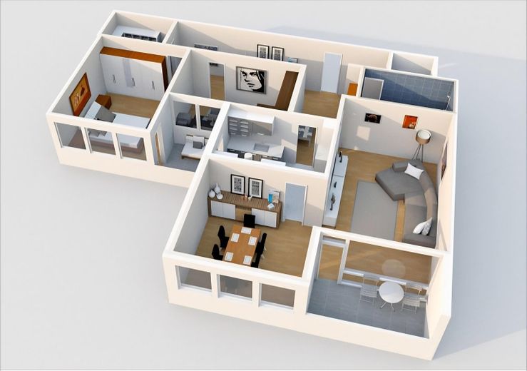Bezugsfreie 4-Zi.-Wohnung inkl. TG-Stellplatz & Traumaussicht! – Grundriss 3D
