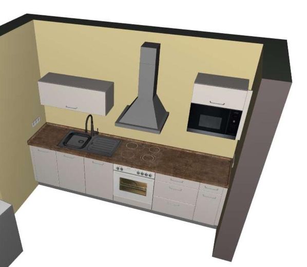 2 odalı daire - Özel teklif! - Loggia ve kapalı otopark alanı ile. – Wohnküchenbereich