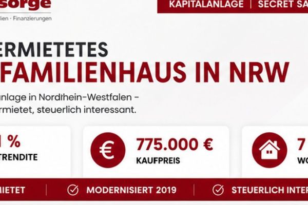 Edificio plurifamiliar con 7 unidades residenciales en el corazón de la región del Ruhr