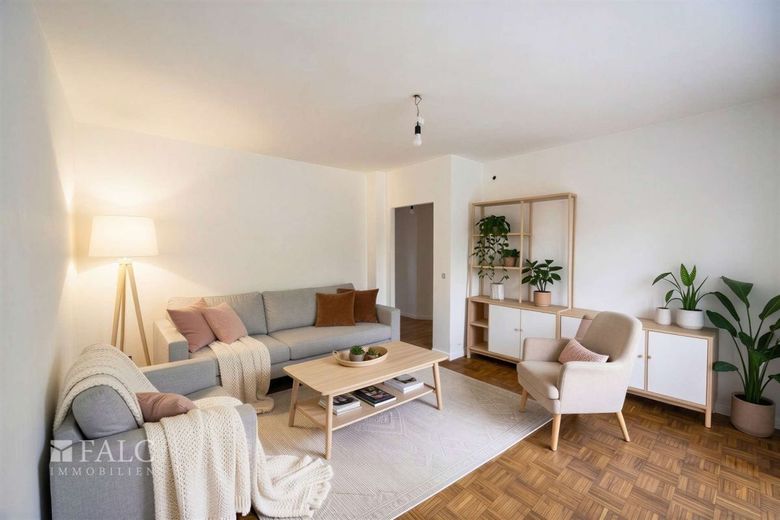 Ihr neues Zuhause nach Maß - 3 Zimmer, Balkon &amp; bereits erneuertes Bad – Wohnzimmer - Einrichtungsbeispiel