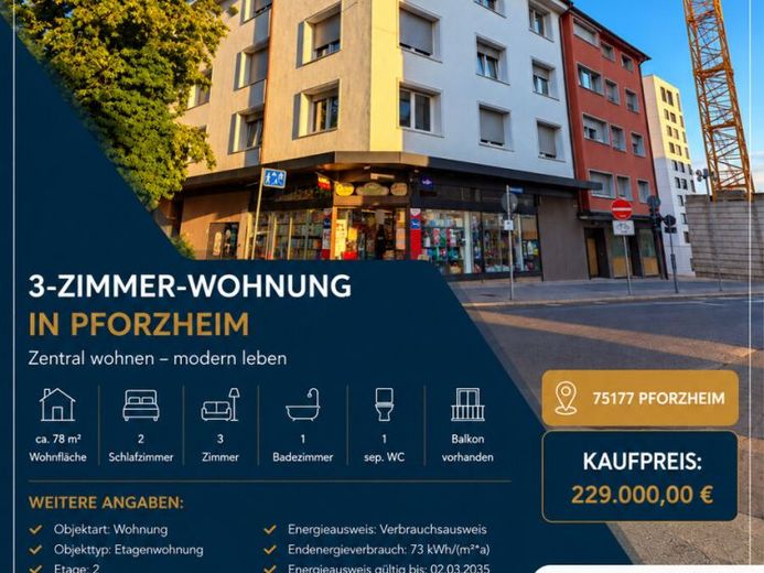 Moderne 3 Zimmer Wohnung in zentraler lage – Foto 1