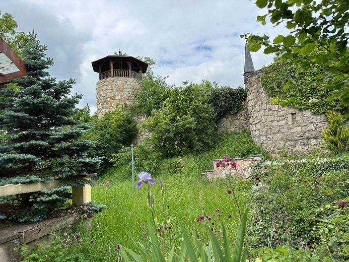 Garten + Blick auf Stadtmauer