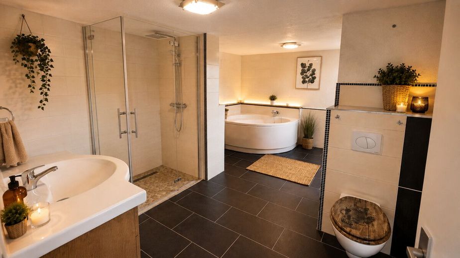 PROVISIONSFREI | Familienhaus mit großem Traumgrundstück, Werkstatt, Garage und Ausbaureserve – Badezimmer
