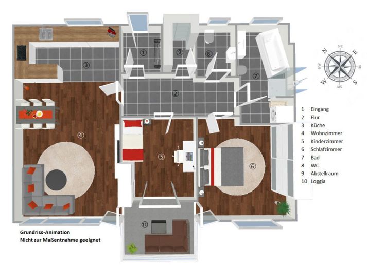 Lichtdurchflutete 3-Zimmer-Wohnung mit Westbalkon – Foto 11