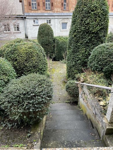 Stijlvol gemeubileerd terrasappartement met 1,5 kamer en inbouwkeuken – Garten