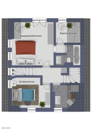 Strandnabije eindwoning op een gewilde locatie – Grundriss Obergeschoss