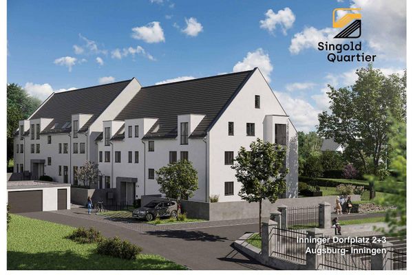 PROVISIONSFREI - Traumhafte Galerie-Wohnung im Erstbezug am Dorfplatz von Augsburg-Inningen