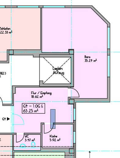 Einheit - Pink gefärbte Fläche